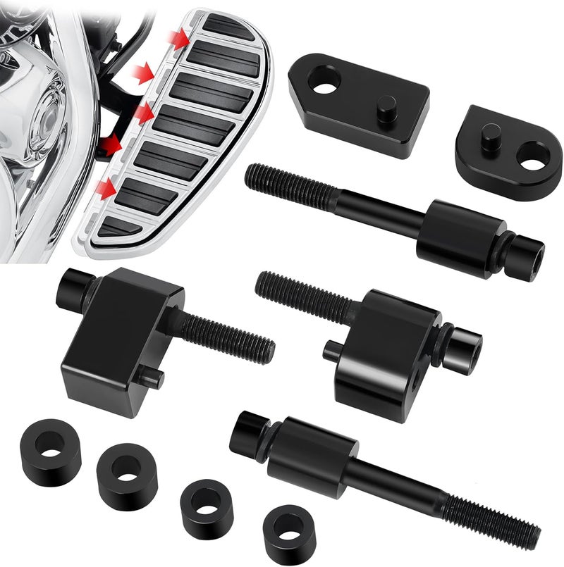 YALTIES 1" & 1.5" Driver Floorboard Extensions, Floor Board Spacers Fit for Harley Davdison Street Glide Electra Glide Road Glide Road King Trikes 2009-2024, FL Trike 2009-2013, Black - Image 1
